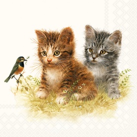 Șervețel decorativ mare de masă Kitten Friend - Img 2
