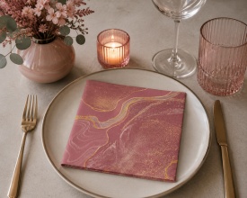 Șervețel decorativ mare de masă Marble Rose