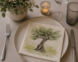 Șervețel decorativ mare de masă Olive tree