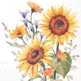 Șervețel decorativ mic de masă Sunflowers - Img 2