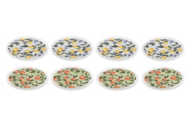 Set suporturi pahare din ceramică model lămâie și portocală, design mediteranean - Img 4
