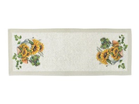 Traversă de masă Goblen cu Floarea-Soarelui și Ulcior 37x100 cm - Img 3