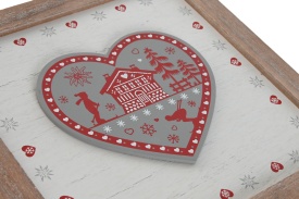 Cutie decorativă pentru ceai cu inimă roșu și natur - Img 2