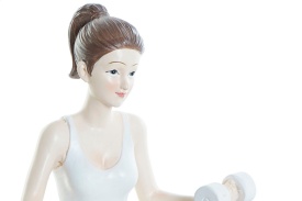 Figurină decorativă femeie fitness cu gantere - Img 2