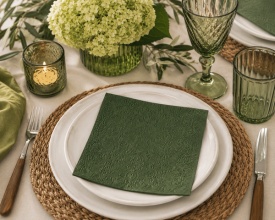 Șervețel decorativ mare de masă Elegance Dark Green
