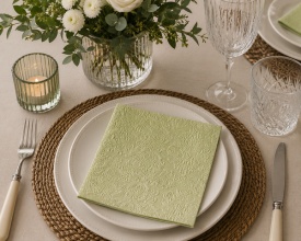 Șervețel decorativ mare de masă Elegance Pearl Green