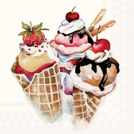 Șervețel decorativ mare de masă Ice cream - Img 2