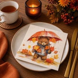 Șervețel decorativ mare Umbrella Bear