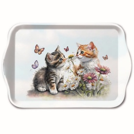 Tavă mică Kittens in flower field
