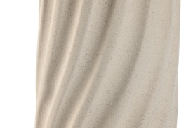 Vază decorativă modernă ceramică bej texturat minimalist elegant - Img 3