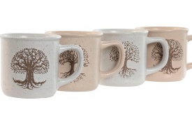 Cană ceramică elegantă cu model Copacul Vieții 330 ml