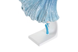 Figurină decorativă balerină în rochie albastră elegantă - Img 3
