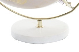 Glob pâmăntesc decorativ elegant auriu cu bej și talpă din marmură - Img 3