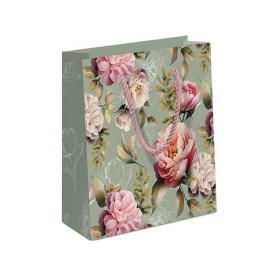 Pungă cadou Peonies composition green