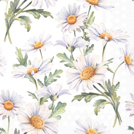 Șervețel decorativ mare de masă Beautiful Daisies White - Img 2