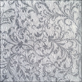 Șervețel decorativ mare de masă Elegance Damask White/Silver - Img 2