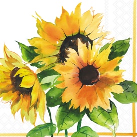 Șervețel decorativ mare de masă Sunflowers Girasoli - Img 2