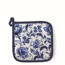 Suport oale Delft Blue florals