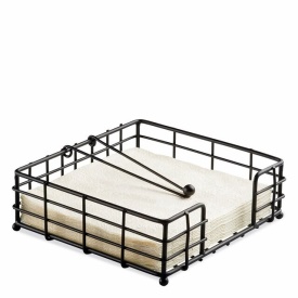 Suport șervețele mare Napkin Holder Wire Big Black - Img 2
