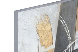 Tablou luxos de decor abstract în relief auriu turcoaz gri - Img 2