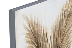 Tablouri decor canvaș cu frunze aurii în relief - Img 2