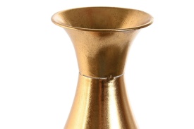 Vază decorativă elegantă alb cu auriu din metal - Img 3