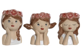 Vaze decorative ceramice suport flori în formă de fetiță - Img 2