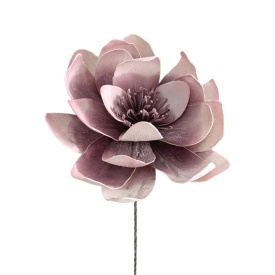 Floare decorativă elegantă mare bordo cu roz de 80 cm