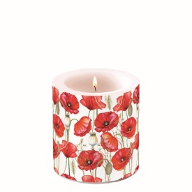 Lumânarea mică Poppy all over white