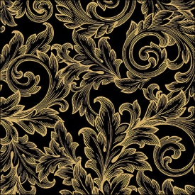 Șervețel decorativ mare de masă Baroque gold/black - Img 2