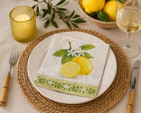Șervețel decorativ mare de masă Lemon Branch