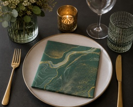 Șervețel decorativ mare de masă Marble Sage