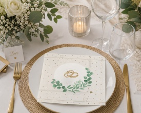 Șervețel decorativ mare de masă Wedding branch white