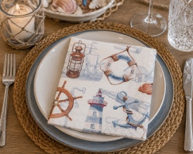 Șervețel decorativ mare de masă Welcome Aboard