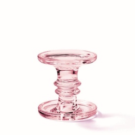 Suport lumânări sticlă roz Standing Candle Holder Big