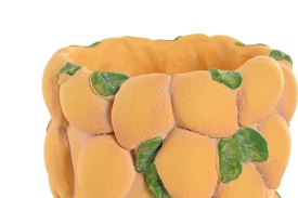 Vază decorativă ceramică galbenă cu lămâi pentru decor mediteranean - Img 2