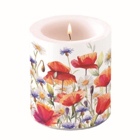 Lumânare mare Poppies and Cornflowers