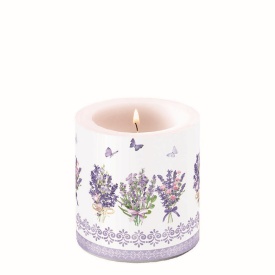 Lumânare mică Lovely Lavender White