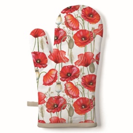 Mănușă bucătărie Poppy all over white