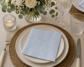 Șervețel decorativ mare de masă Elegance Pearl Blue