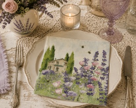 Șervețel decorativ mare de masă Lavender Meadow