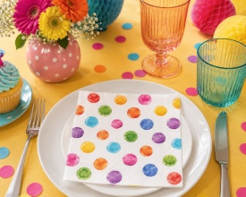 Șervețel decorativ mare de masă Polka dots