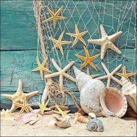 Șervețel decorativ mare de masă Starfish & Shells - Img 2