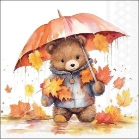 Șervețel decorativ mare Umbrella Bear - Img 2