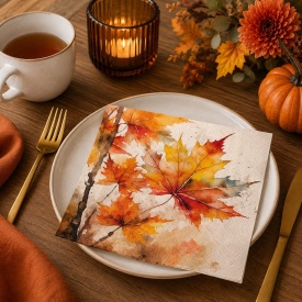 Șervețel decorativ mare Vibrant Leaves