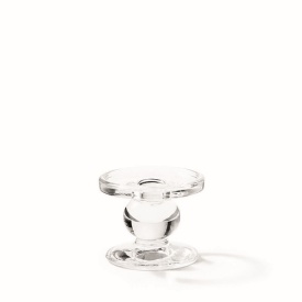 Suport lumânări sticlă transparent Standing Candle Holder Small