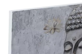 Tablou canvaș decorativ în relief cu Buddha - Img 2