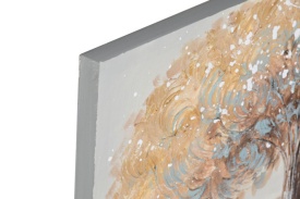 Tablou elegant decorativ canvaș în relief cu arbori în culori bej maro gri - Img 3