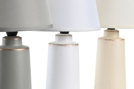 Veioză modernă din ceramică și poliester culori verde alb crem - Img 2