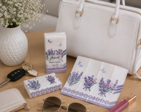 Batistă hârtie elegantă Lovely Lavender White